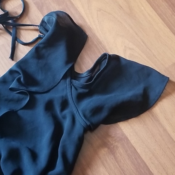 BCX black cold shoulder romper - Picture 4 of 8